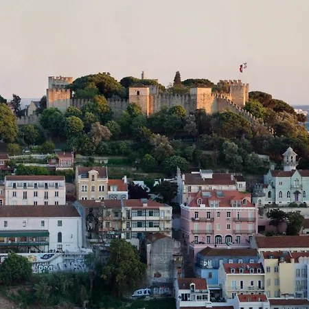 아파트 Costa Do Castelo Terrace, Em Rua Dos Lagares 8 리스본